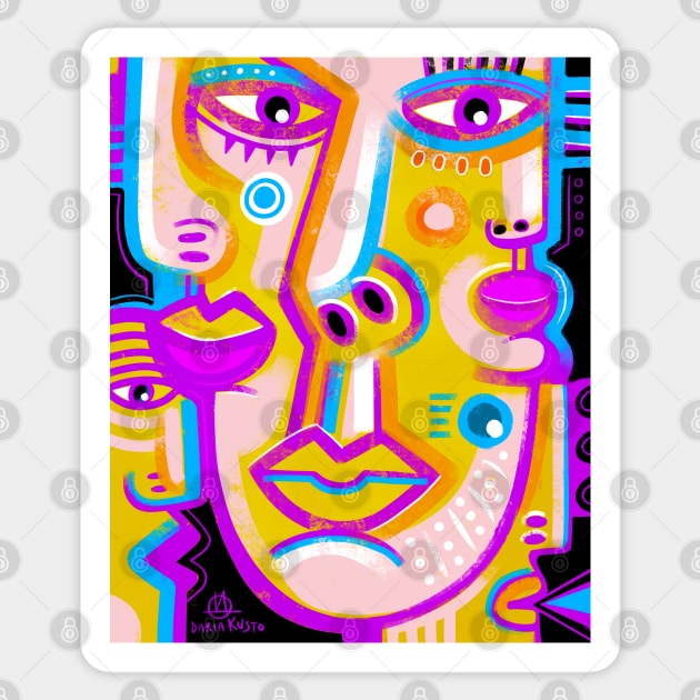 Art faces Sticker by Daria Kusto